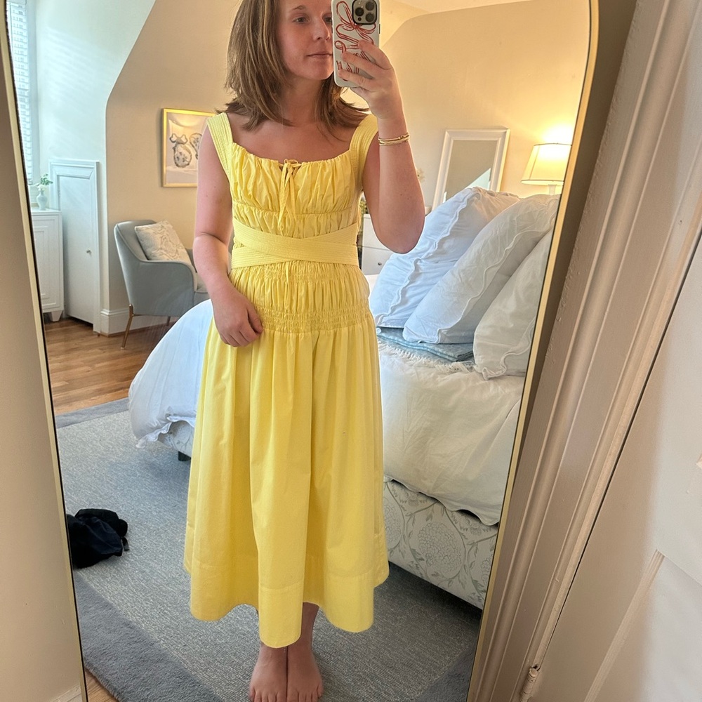 SELF PORTRAIT maxi yellow sundress